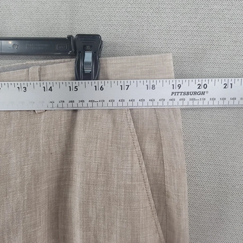Ballin Mens Pants 100% Linen Straight Dress Coastal Beachy Chino Size 36 Beige